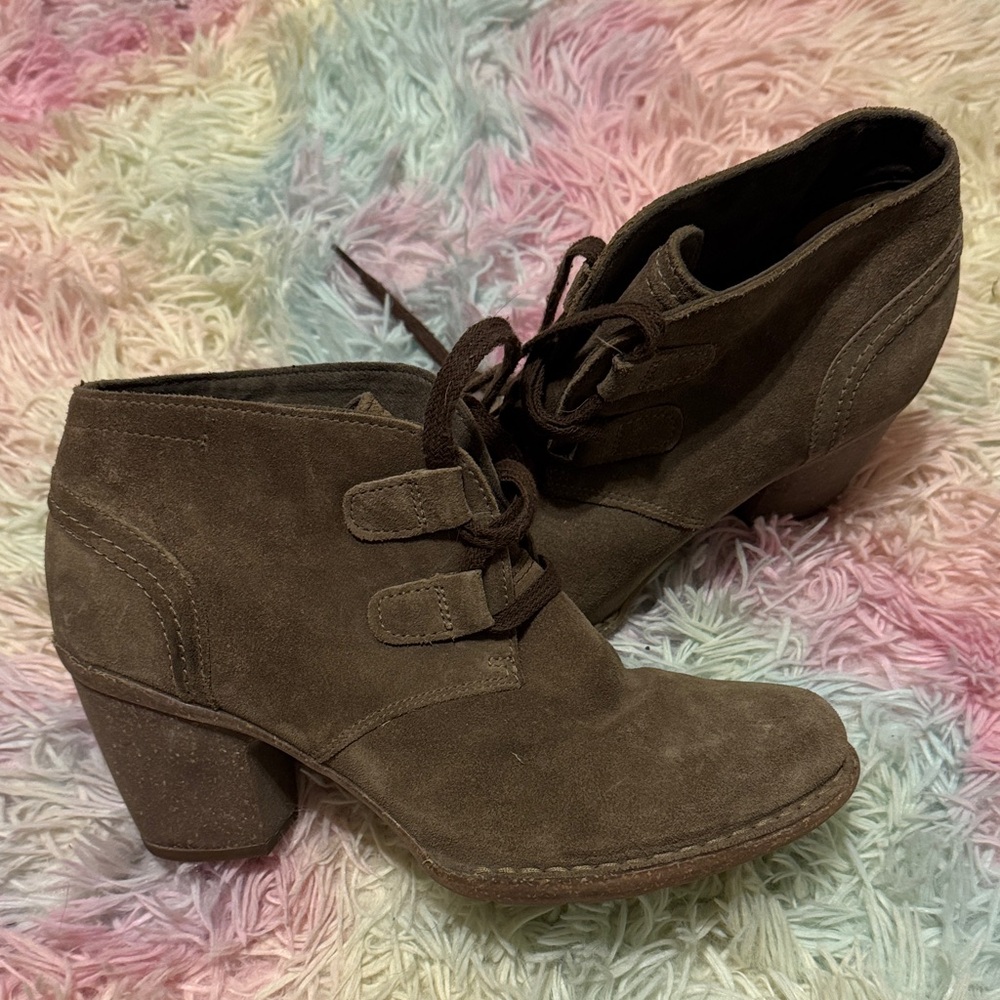 Brown Clark’s Suede Ankle Boots